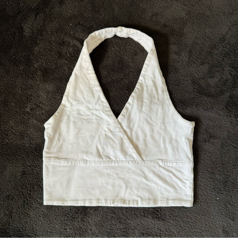 White halter top